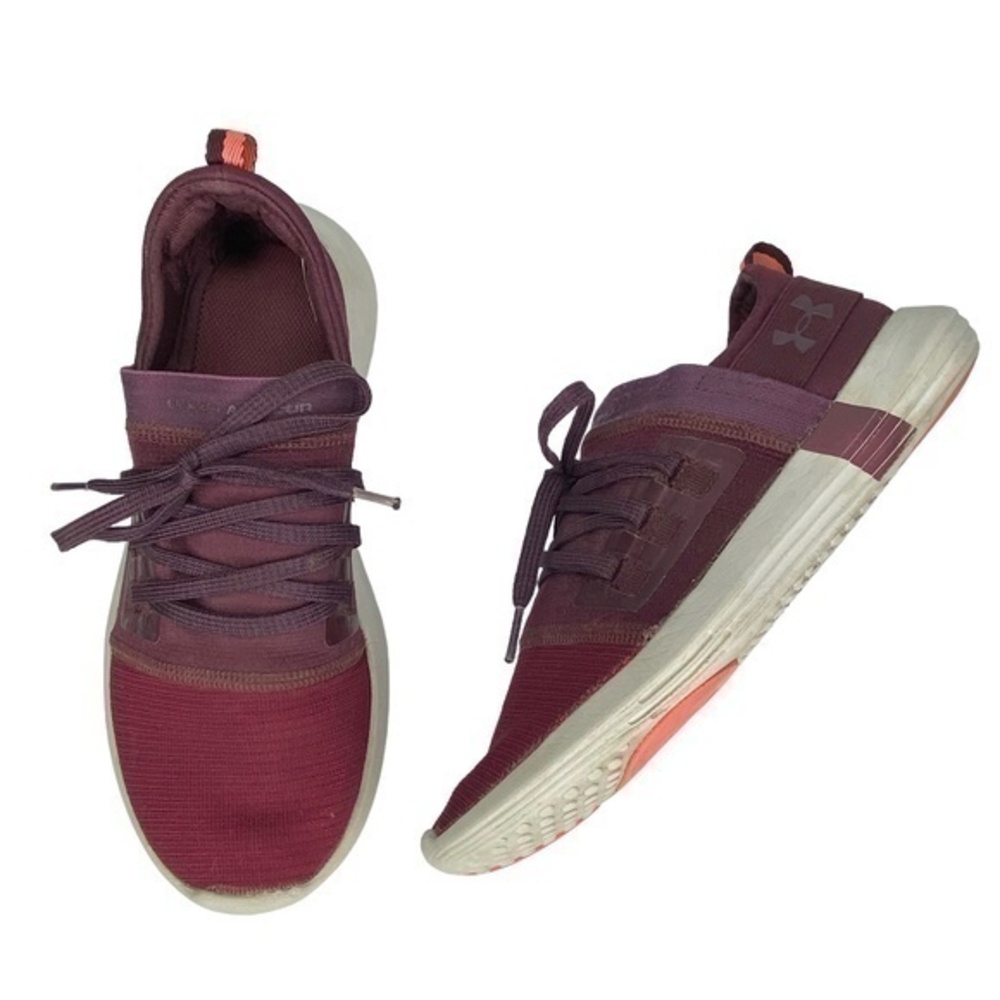 Under Armour Ua Vibe Shoes Burgundy Slip On‎ Athletic Sneakers Shoes